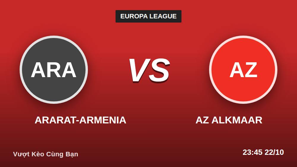 Ararat-Armenia vs AZ Alkmaar: 5 sai lầm khi soi kèo Europa League